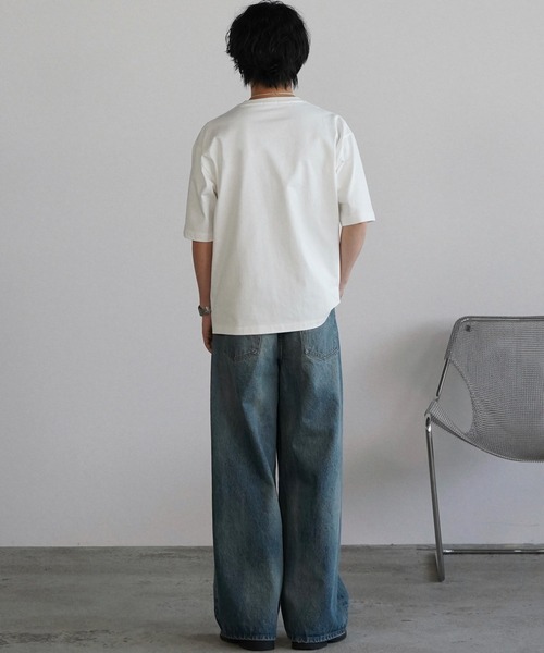 WYM LIDNM(ウィム バイ リドム)の「LASER FADE STANDARD STRAIGHT DENIM(デニムパンツ・メンズ・インディゴブルー/ライトインディゴブルー・S/XS/L/M)」の11枚目の写真