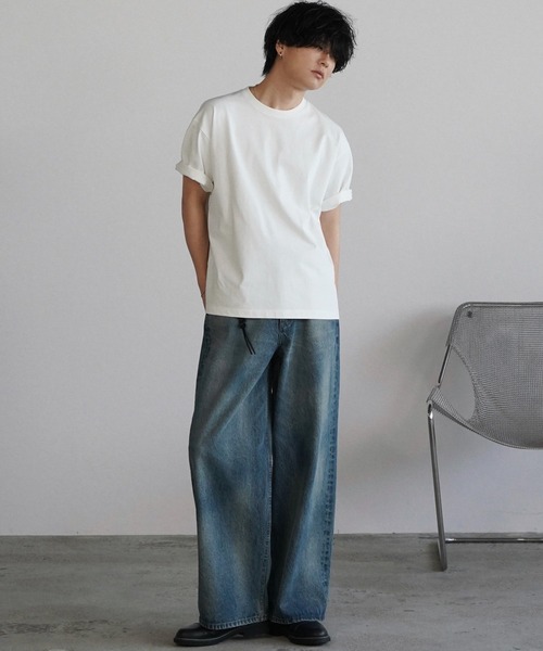 WYM LIDNM(ウィム バイ リドム)の「LASER FADE STANDARD STRAIGHT DENIM(デニムパンツ・メンズ・インディゴブルー/ライトインディゴブルー・S/XS/L/M)」の9枚目の写真