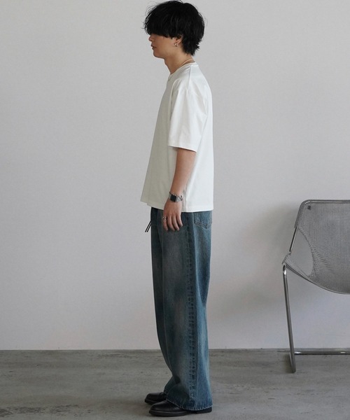 WYM LIDNM(ウィム バイ リドム)の「LASER FADE STANDARD STRAIGHT DENIM(デニムパンツ・メンズ・インディゴブルー/ライトインディゴブルー・S/XS/L/M)」の10枚目の写真