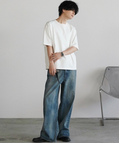 WYM LIDNM(ウィム バイ リドム)の「LASER FADE STANDARD STRAIGHT DENIM(デニムパンツ・メンズ・インディゴブルー/ライトインディゴブルー・S/XS/L/M)」の13枚目の写真