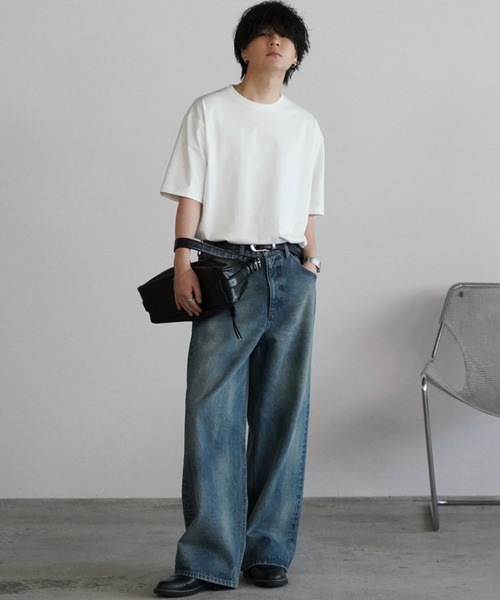 WYM LIDNM(ウィム バイ リドム)の「LASER FADE STANDARD STRAIGHT DENIM(デニムパンツ・メンズ・インディゴブルー/ライトインディゴブルー・S/XS/L/M)」の7枚目の写真