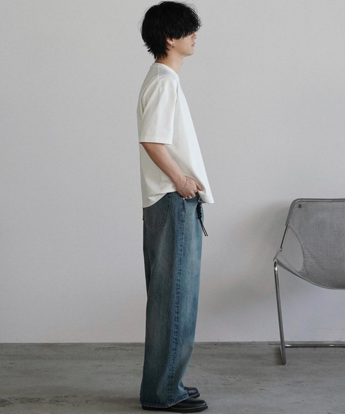 WYM LIDNM(ウィム バイ リドム)の「LASER FADE STANDARD STRAIGHT DENIM(デニムパンツ・メンズ・インディゴブルー/ライトインディゴブルー・S/XS/L/M)」の12枚目の写真