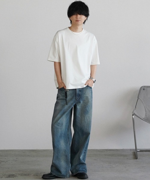 WYM LIDNM(ウィム バイ リドム)の「LASER FADE STANDARD STRAIGHT DENIM(デニムパンツ・メンズ・インディゴブルー/ライトインディゴブルー・S/XS/L/M)」の14枚目の写真