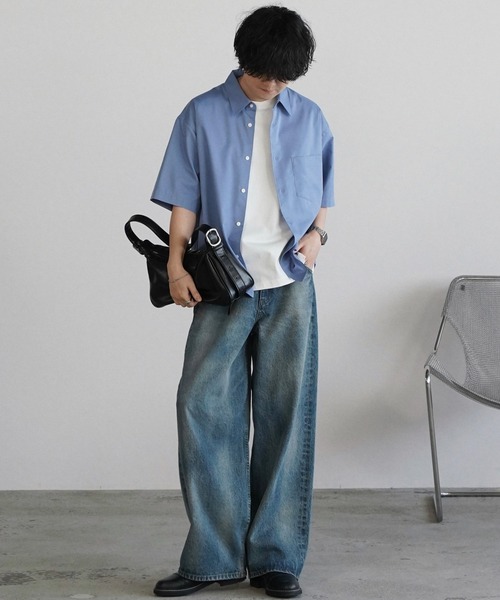 WYM LIDNM(ウィム バイ リドム)の「LASER FADE STANDARD STRAIGHT DENIM(デニムパンツ・メンズ・インディゴブルー/ライトインディゴブルー・S/XS/L/M)」の3枚目の写真