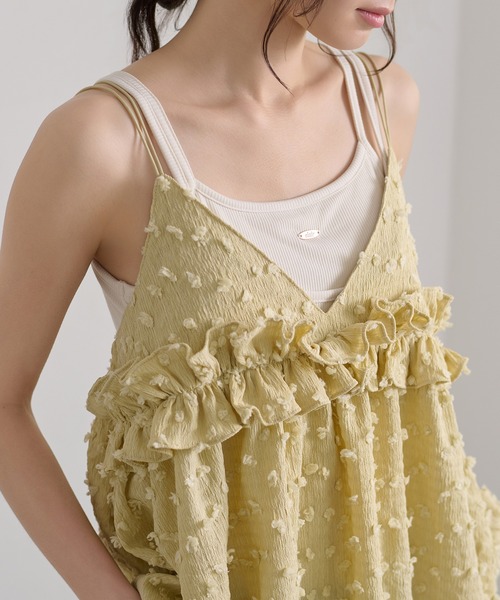apres jour clair(アプレジュールクレア)の「【apres jour clair】ダブルストラップキャミチュニック(その他トップス・レディース・グリーン/ブラック/オフホワイト・フリー/X-LARGE)」の18枚目の写真