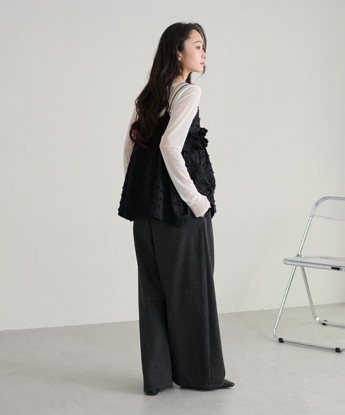 apres jour clair(アプレジュールクレア)の「【apres jour clair】ダブルストラップキャミチュニック(その他トップス・レディース・グリーン/ブラック/オフホワイト・フリー/X-LARGE)」の9枚目の写真