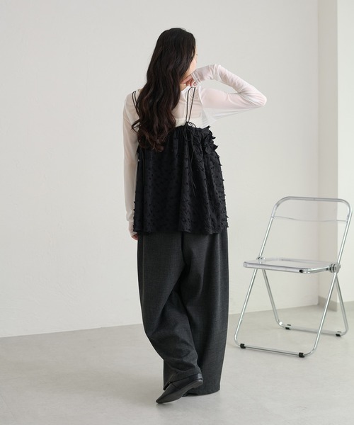 apres jour clair(アプレジュールクレア)の「【apres jour clair】ダブルストラップキャミチュニック(その他トップス・レディース・グリーン/ブラック/オフホワイト・フリー/X-LARGE)」の10枚目の写真
