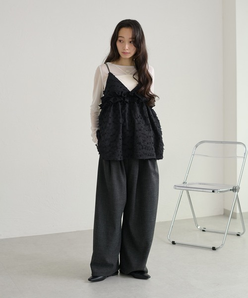 apres jour clair(アプレジュールクレア)の「【apres jour clair】ダブルストラップキャミチュニック(その他トップス・レディース・グリーン/ブラック/オフホワイト・フリー/X-LARGE)」の12枚目の写真