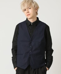 ARCADE（アーケード）の「ジレベスト チョッキ トップス 無地 5B（ベスト）」