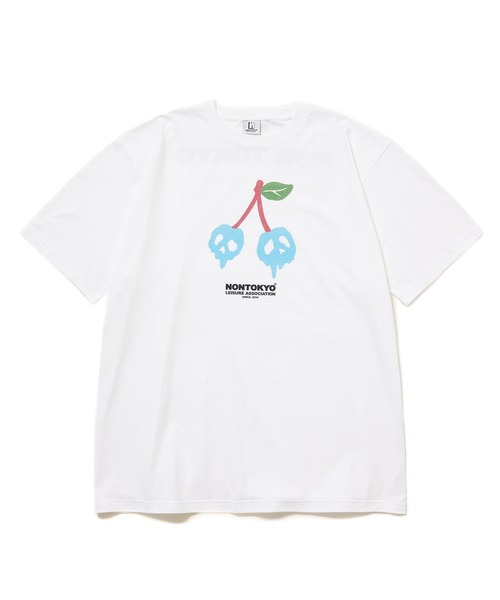 NON TOKYO(ノントーキョー)の「PRINT H/S BIG T-SHIRT(SCULL CHERRY)(Tシャツ/カットソー・レディース・ホワイト/ワインレッド/ブラック・FREE)」の10枚目の写真