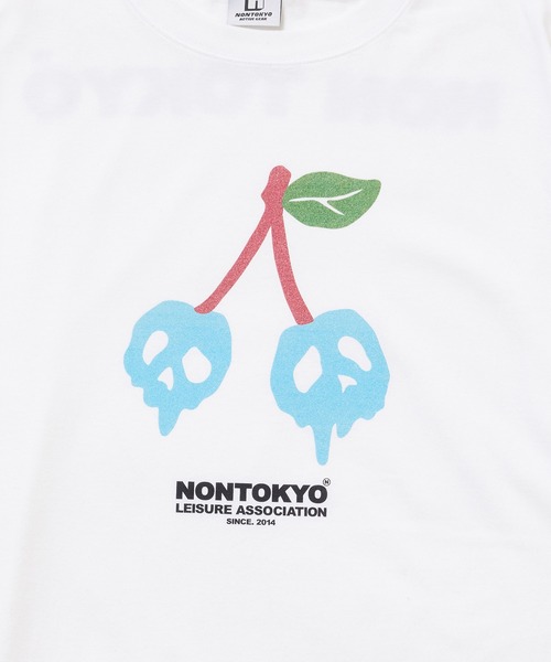 NON TOKYO(ノントーキョー)の「PRINT H/S BIG T-SHIRT(SCULL CHERRY)(Tシャツ/カットソー・レディース・ホワイト/ワインレッド/ブラック・FREE)」の15枚目の写真