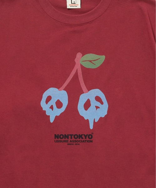 NON TOKYO(ノントーキョー)の「PRINT H/S BIG T-SHIRT(SCULL CHERRY)(Tシャツ/カットソー・レディース・ホワイト/ワインレッド/ブラック・FREE)」の16枚目の写真