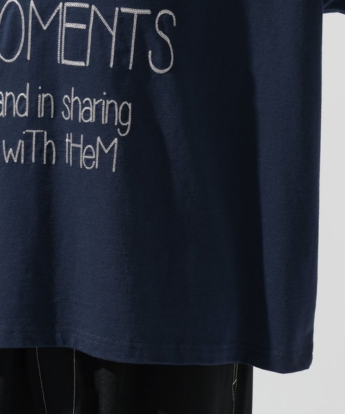 niko and...(ニコアンド)の「刺繍ロゴTシャツ(Tシャツ/カットソー・メンズ・ライトグレー/オフホワイト/ネイビー/オレンジ・LARGE/MEDIUM)」の6枚目の写真