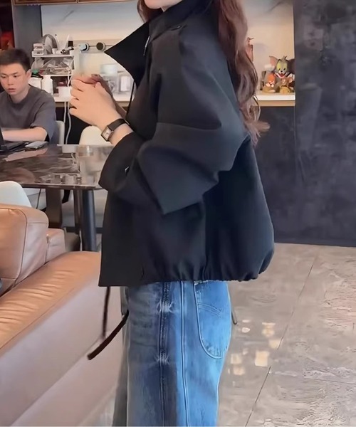 CHUL(チュル)の「ショートトレンチコート(トレンチコート・レディース・カーキ/ブラック・X-LARGE/LARGE/MEDIUM/SMALL)」の5枚目の写真