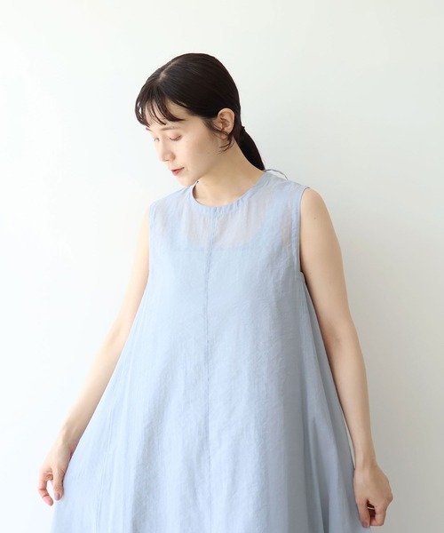 yuni（ユニ　）の「C/Ny sheer no sleeves one-piece（ワンピース・レディース・ブラック/ブラウン/サックスブルー・FREE）」の21枚目の写真