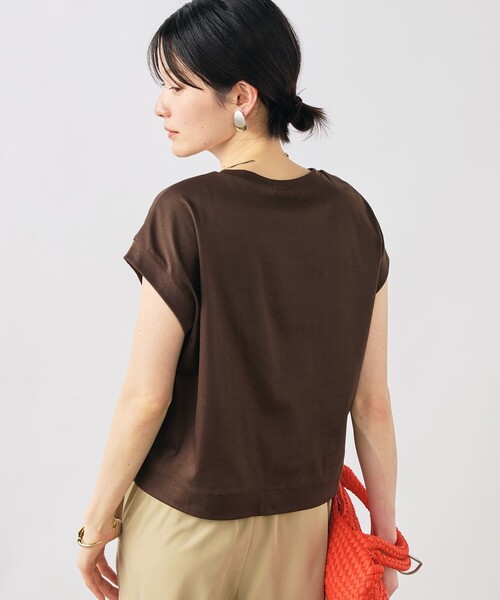 NOLLEY’S(ノーリーズ)の「ウォッシャブルワイドノースリーブTシャツ(Tシャツ/カットソー・レディース・ネイビー/オレンジ/ブラウン/ホワイト・38)」の21枚目の写真