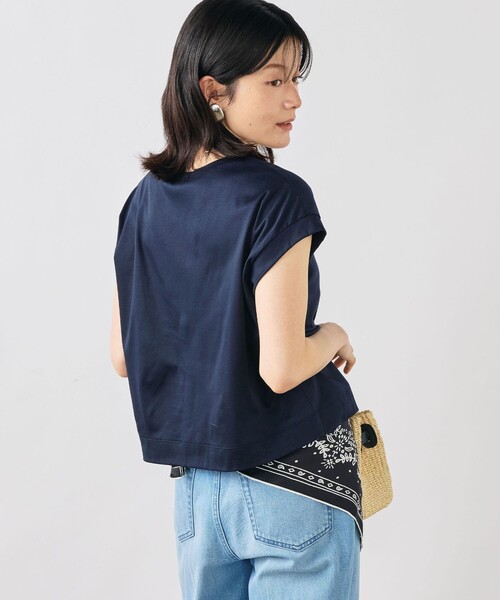 NOLLEY’S(ノーリーズ)の「ウォッシャブルワイドノースリーブTシャツ(Tシャツ/カットソー・レディース・ネイビー/オレンジ/ブラウン/ホワイト/ベビーピンク・38)」の15枚目の写真