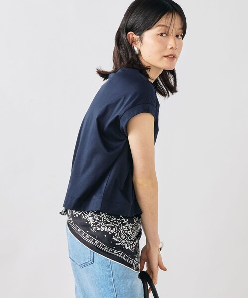 NOLLEY’S(ノーリーズ)の「ウォッシャブルワイドノースリーブTシャツ(Tシャツ/カットソー・レディース・ネイビー/オレンジ/ブラウン/ホワイト/ベビーピンク・38)」の16枚目の写真