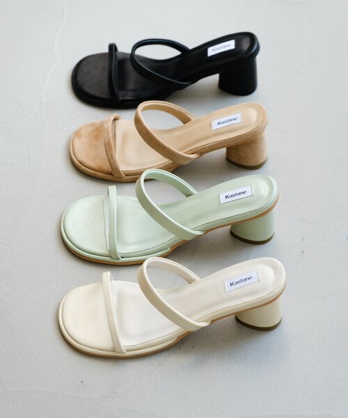 Kastane(カスタネ)の「【4色展開】カラバリサンダル(サンダル・レディース・ブラック/アイボリー/サンドベージュ/ミント・37/38/36)」の5枚目の写真