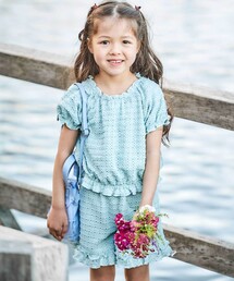 (キャミソール付き)ストレッチレースフリルセットアップ(90~140cm)