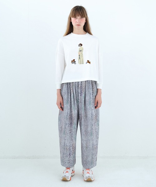 bedsidedrama（ベットサイドドラマ）の「DOG SAVE THE QUEEN Wide Pullover（Tシャツ/カットソー・レディース・ピンク/ホワイト/ブラック・2/1）」の10枚目の写真