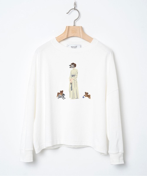 bedsidedrama（ベットサイドドラマ）の「DOG SAVE THE QUEEN Wide Pullover（Tシャツ/カットソー・レディース・ピンク/ホワイト/ブラック・2/1）」の12枚目の写真