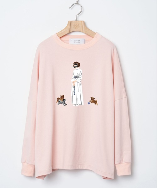 bedsidedrama（ベットサイドドラマ）の「DOG SAVE THE QUEEN Wide Pullover（Tシャツ/カットソー・レディース・ピンク/ホワイト/ブラック・2/1）」の14枚目の写真