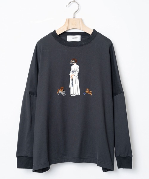 bedsidedrama（ベットサイドドラマ）の「DOG SAVE THE QUEEN Wide Pullover（Tシャツ/カットソー・レディース・ピンク/ホワイト/ブラック・2/1）」の16枚目の写真