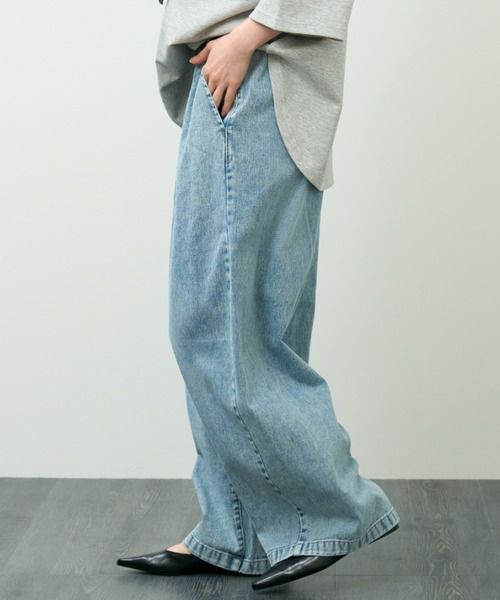 A.D.C.L.(エーディーシーエル)の「イージーデニム バレルパンツ(デニムパンツ・レディース・ブルー/サックスブルー・L/M)」の5枚目の写真