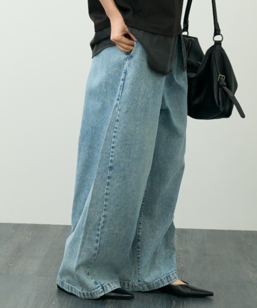 A.D.C.L.(エーディーシーエル)の「イージーデニム バレルパンツ(デニムパンツ・レディース・ブルー/サックスブルー・L/M)」の8枚目の写真