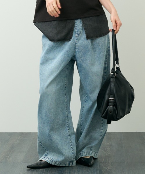 A.D.C.L.(エーディーシーエル)の「イージーデニム バレルパンツ(デニムパンツ・レディース・ブルー/サックスブルー・L/M)」の10枚目の写真