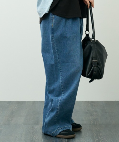 A.D.C.L.(エーディーシーエル)の「イージーデニム バレルパンツ(デニムパンツ・レディース・ブルー/サックスブルー・L/M)」の12枚目の写真