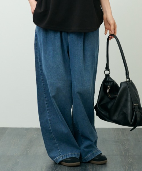 A.D.C.L.(エーディーシーエル)の「イージーデニム バレルパンツ(デニムパンツ・レディース・ブルー/サックスブルー・L/M)」の13枚目の写真