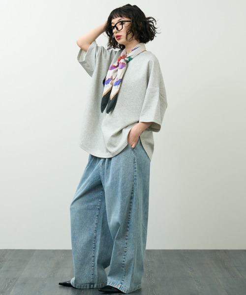 A.D.C.L.(エーディーシーエル)の「イージーデニム バレルパンツ(デニムパンツ・レディース・ブルー/サックスブルー・L/M)」の21枚目の写真
