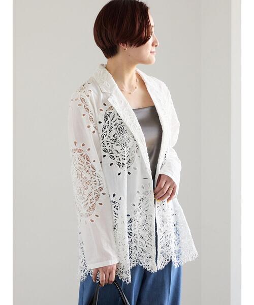 ◆le ciel a temps doux◆刺繍レースジャケット　オフホワイト urala うらら - le ciel/le ciel a temps doux/unrobe｜Yahoo!ショッピング