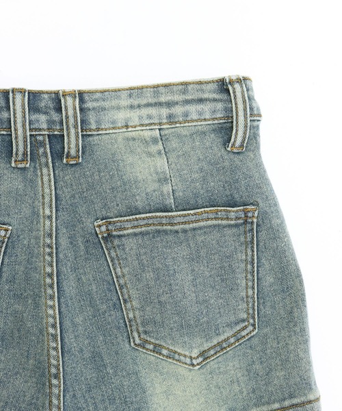 ANAP(アナップ)の「スタッズ付 デニム ミニスカートパンツ(デニムスカート・レディース・ブルー/ブラック・S)」の17枚目の写真