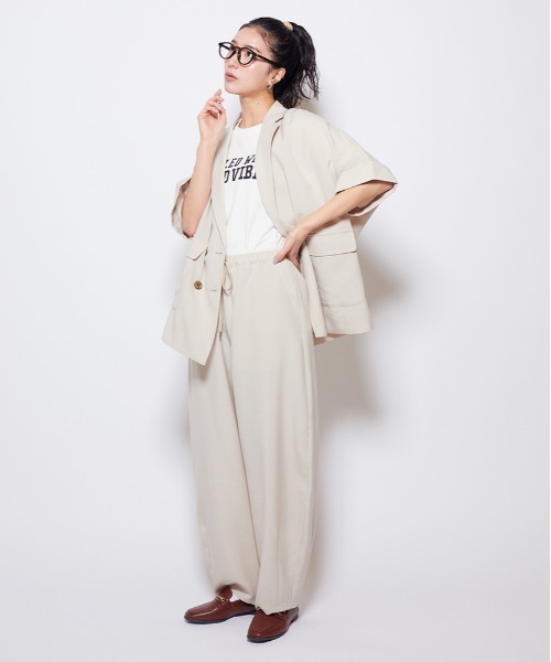 Right-on（ライトオン）の「HONEYSUCKLE ROSE(ハニーサックルローズ)【そよラク】コクーンパンツ（その他パンツ・レディース・ブラウン/ライトベージュ/ダークグレー・S/M/L）」の4枚目の写真