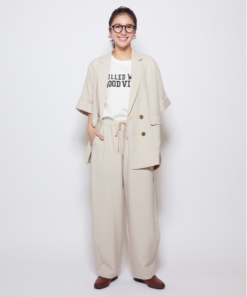 Right-on（ライトオン）の「HONEYSUCKLE ROSE(ハニーサックルローズ)【そよラク】コクーンパンツ（その他パンツ・レディース・ブラウン/ライトベージュ/ダークグレー・S/M/L）」の5枚目の写真