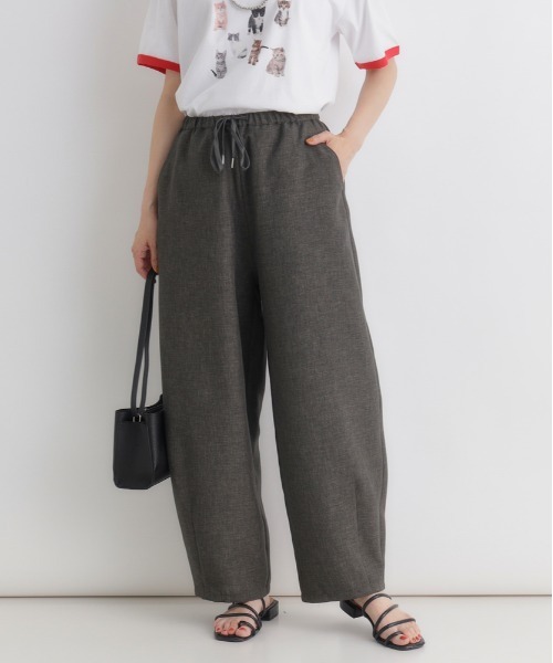 Right-on（ライトオン）の「HONEYSUCKLE ROSE(ハニーサックルローズ)【そよラク】コクーンパンツ（その他パンツ・レディース・ブラウン/ライトベージュ/ダークグレー・S/M/L）」の21枚目の写真