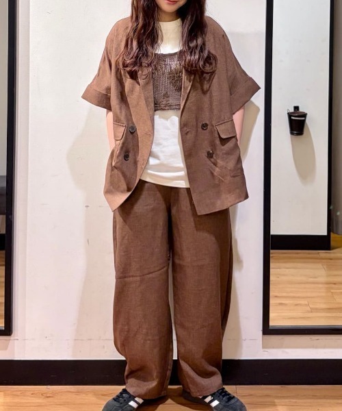 Right-on（ライトオン）の「HONEYSUCKLE ROSE(ハニーサックルローズ)【そよラク】コクーンパンツ（その他パンツ・レディース・ブラウン/ライトベージュ/ダークグレー・S/M/L）」の17枚目の写真