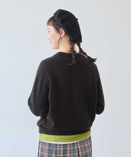 bulle de savon(ビュルデサボン)の「ジーロンラム ポロプルオーバー(ニット/セーター・レディース・ダークブラウン/イエロー/サックスブルー/カーキ/ピンク/レッド・FREE)」の21枚目の写真