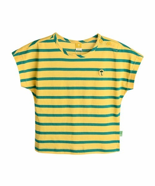moimoln(モイモルン)の「【SOFT&】カラーボーダートップス(Tシャツ/カットソー・キッズ・グリーン/ブルー/ピンク・130cm/120cm/100cm/110cm/90cm)」の3枚目の写真