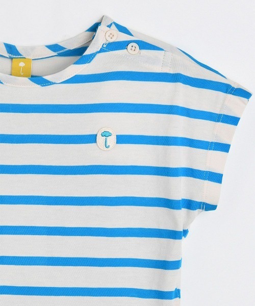moimoln(モイモルン)の「【SOFT&】カラーボーダートップス(Tシャツ/カットソー・キッズ・グリーン/ブルー/ピンク・130cm/120cm/100cm/110cm/90cm)」の9枚目の写真