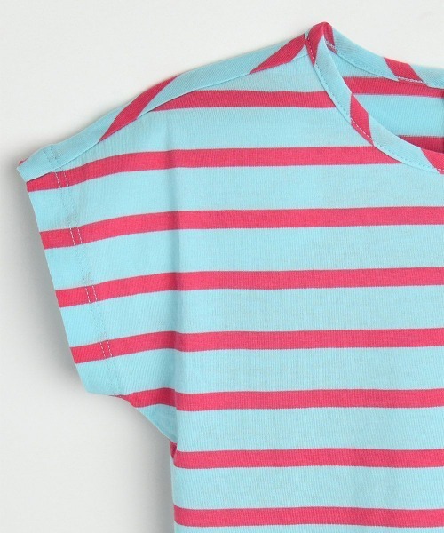 moimoln(モイモルン)の「【SOFT&】カラーボーダートップス(Tシャツ/カットソー・キッズ・グリーン/ブルー/ピンク・130cm/120cm/100cm/110cm/90cm)」の15枚目の写真