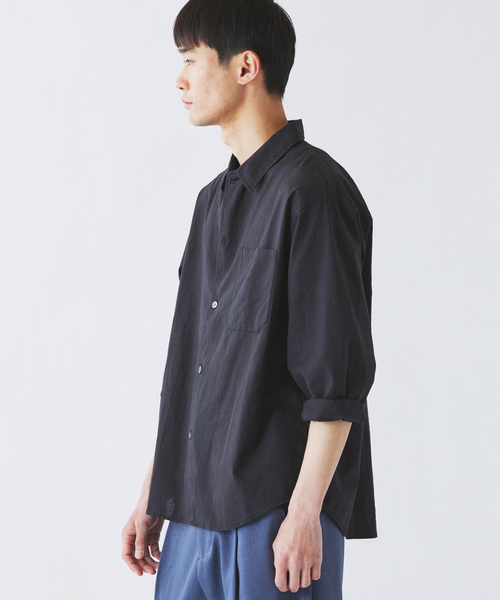 JOURNAL STANDARD relume(ジャーナルスタンダード レリューム)の「JAMES FABRIC コットンリネン ガーメントダイ シャツ(シャツ/ブラウス・メンズ・ブラック/ホワイト/グリーン/ベージュ/ネイビー・MEDIUM/LARGE)」の18枚目の写真