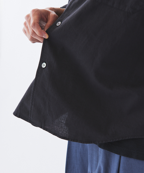 JOURNAL STANDARD relume(ジャーナルスタンダード レリューム)の「JAMES FABRIC コットンリネン ガーメントダイ シャツ(シャツ/ブラウス・メンズ・ブラック/ホワイト/グリーン/ベージュ/ネイビー・MEDIUM/LARGE)」の19枚目の写真
