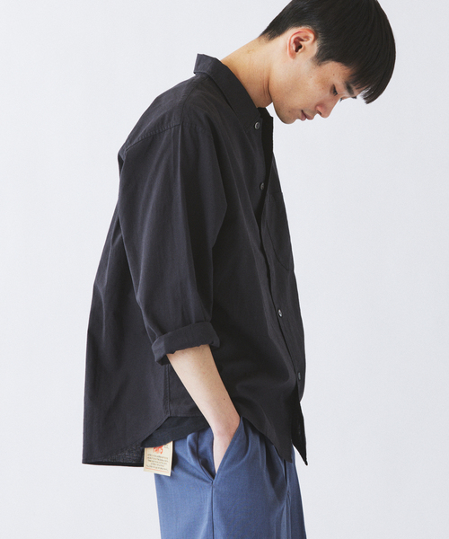JOURNAL STANDARD relume(ジャーナルスタンダード レリューム)の「JAMES FABRIC コットンリネン ガーメントダイ シャツ(シャツ/ブラウス・メンズ・ブラック/ホワイト/グリーン/ベージュ/ネイビー・MEDIUM/LARGE)」の21枚目の写真