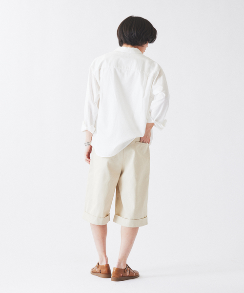 JOURNAL STANDARD relume(ジャーナルスタンダード レリューム)の「JAMES FABRIC コットンリネン ガーメントダイ シャツ(シャツ/ブラウス・メンズ・ブラック/ホワイト/グリーン/ベージュ/ネイビー・MEDIUM/LARGE)」の11枚目の写真
