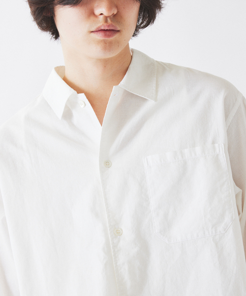 JOURNAL STANDARD relume(ジャーナルスタンダード レリューム)の「JAMES FABRIC コットンリネン ガーメントダイ シャツ(シャツ/ブラウス・メンズ・ブラック/ホワイト/グリーン/ベージュ/ネイビー・MEDIUM/LARGE)」の13枚目の写真