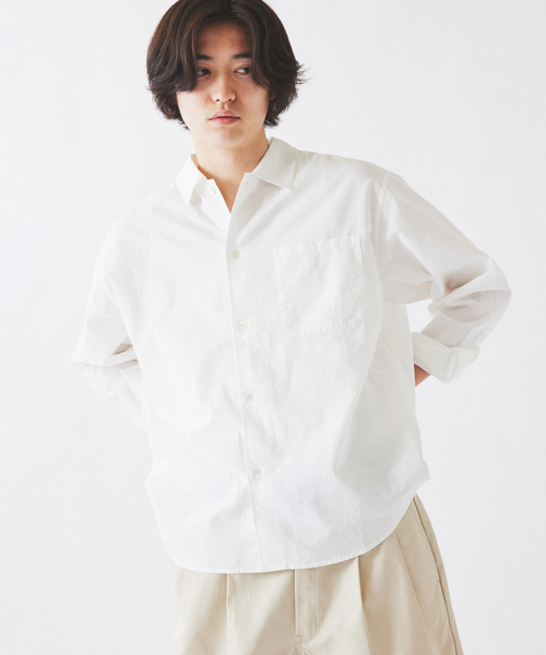 JOURNAL STANDARD relume(ジャーナルスタンダード レリューム)の「JAMES FABRIC コットンリネン ガーメントダイ シャツ(シャツ/ブラウス・メンズ・ブラック/ホワイト/グリーン/ベージュ/ネイビー・MEDIUM/LARGE)」の14枚目の写真